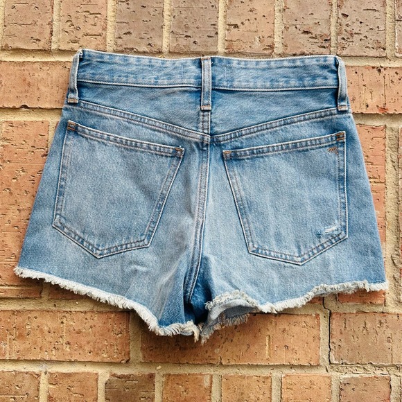 Madewell Women's Blue Mid Rise Relaxed Fit Denim Jeans Shorts Size W23 NWT - Picture 2 of 5